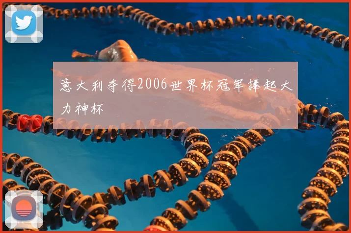 意大利夺得2006世界杯冠军捧起大力神杯